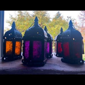 Set of 6 Moroccan mini lanterns